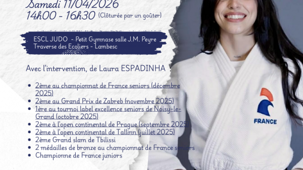 MASTERCLASS AVEC LAURA ESPADINHA - LAMBESC LE 11/04/26